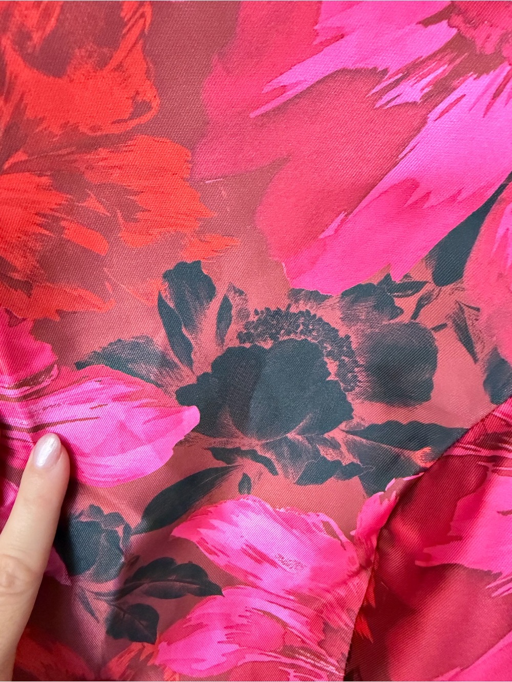 Hutch Floral Shift Dress in Hot Pink and Black - Picture 2 of 2